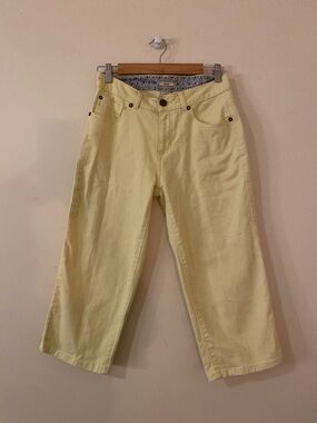 Izod Cotton Yellow Crop Jean Pants size 4